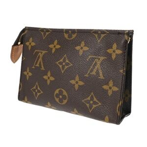 Louis Vuitton Toilette Pouch Accessory Pochette Monogram Canvas